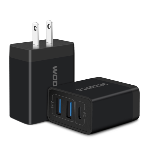 USB C Wall Charger, WODENTA 2Pack 32W 3Port PD Power Adapter USBC Fast Charger Block Type C Charging Box Brick Plug Cube for iPhone 14 13 12 Pro Max Mini 11 XR XS X 8, iPad, Samsung, Tablet, Android