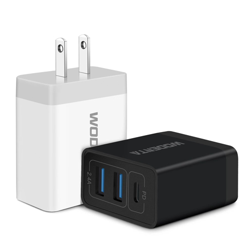 USB C Wall Charger Block, WODENTA 2Pack 32W 3Port USB-C PD Power Adapter Type C Fast Charging Block Box Brick Plug Cube for iPhone 14 13 12 Pro Max Mini 11 XR XS X 8 SE, iPad, Samsung, Tablet, Android