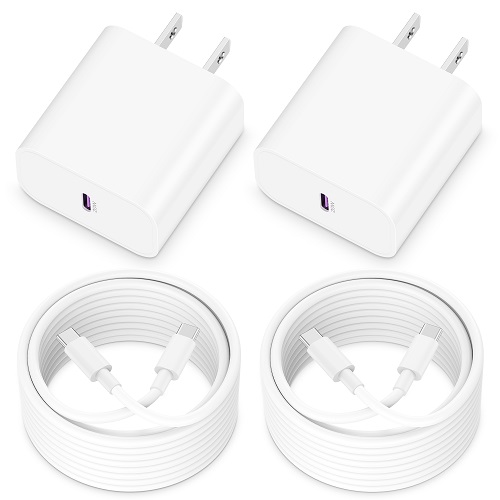 iPhone 15 Charger Fast Charging, 2Pack 20W Type C Fast Wall Charger with 10FT Long USB-C to C Cable, USB C Charger Block for iPhone 15/15 Plus/15 Pro Max, iPad Pro 12.9/11, iPad Air 5/4th, iPad Mini 6