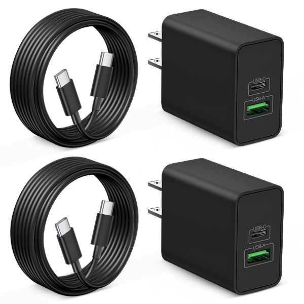 iPhone 17/17 Pro Charger Fast Charging, 2-Pack 45W Dual Port USB C Super Fast Wall Charger Block with 6FT USB-C Cable for iPhone 17/17 Pro Max/Air/16/15 Pro Max/Plus/16e, iPad, AirPods Pro 3